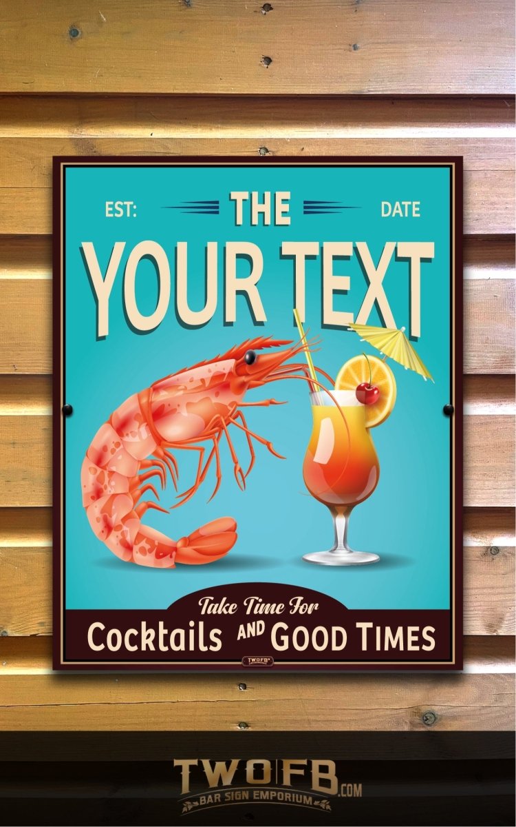 Prawn Cocktail | Personalised Bar Sign | Pub Signs - Bar Signs – Two ...