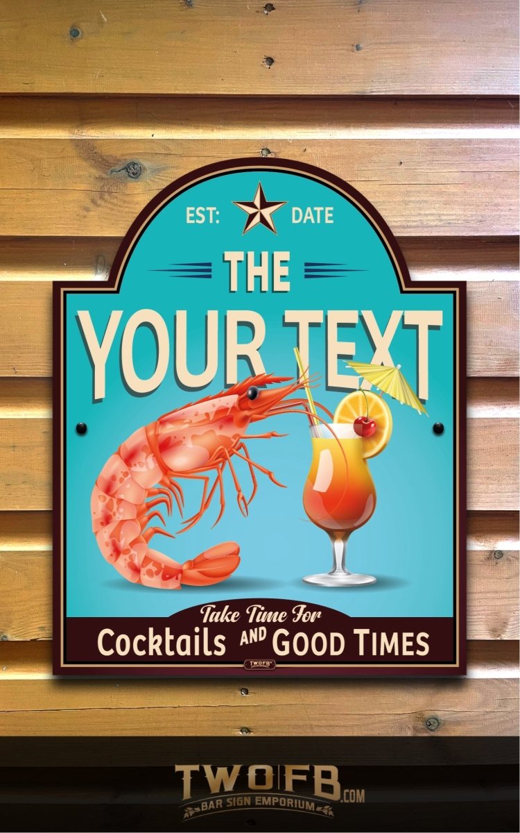 Prawn Cocktail | Personalised Bar Sign | Pub Signs - Bar Signs – Two ...