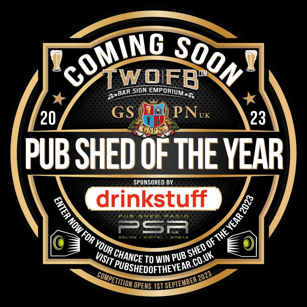 Pub Shed of the Year 2023 - Top 25 plaque