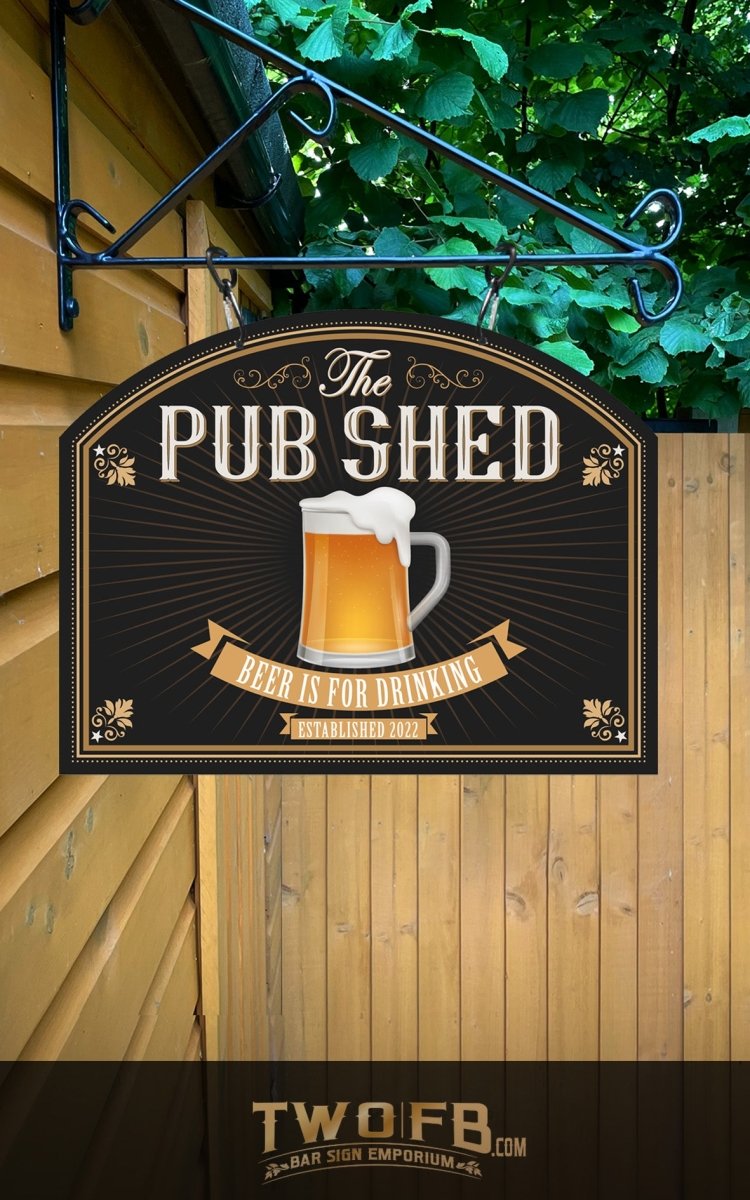 Pub Shed Personalised Bar Sign Custom Signs from Twofb.com Hanging pub sign