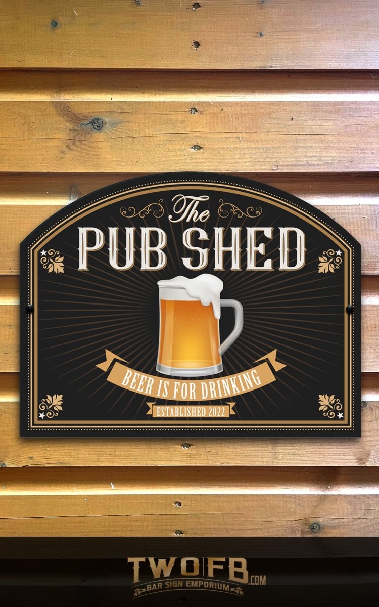 Pub Shed Personalised Bar Sign Custom Signs from Twofb.com signs for sheds