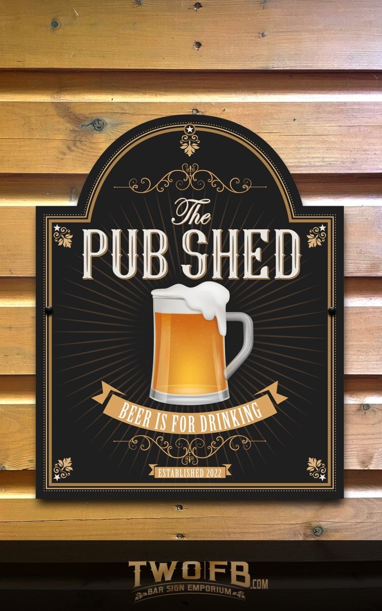 Pub Shed Personalised Bar Sign Custom Signs from Twofb.com hanging signs