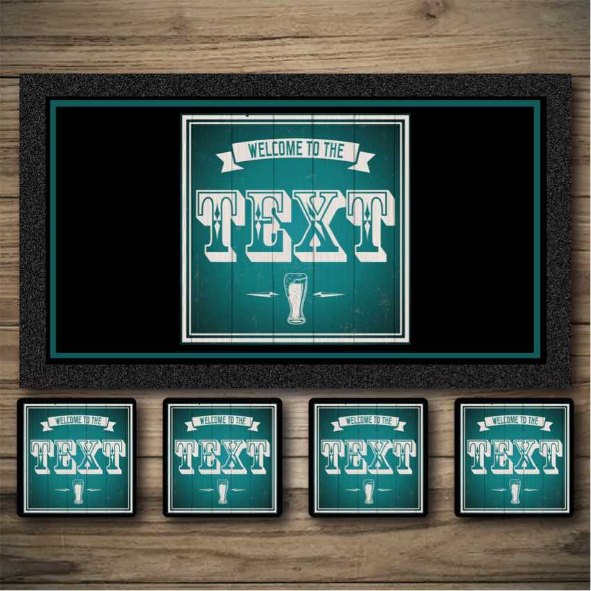 Pub Shed bar runners, Beer mats, Personalised bar mats, beer coasters