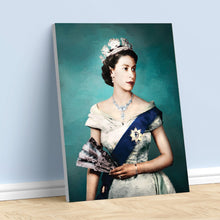 Load image into Gallery viewer, Queen Elizabeth II artwork on Canvas Custom Signs from Twofb.com signs for bars
