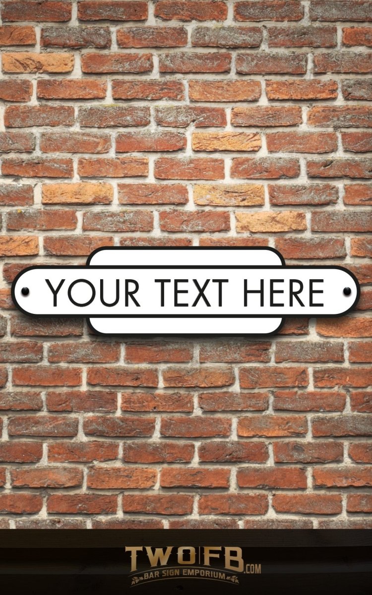 Railway Signs | Man Cave Sign | Pub Shed Sign | Black on White