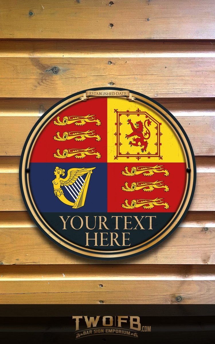 Royal Standard Personalised Bar Sign Custom Signs from Twofb.com pub signs UK