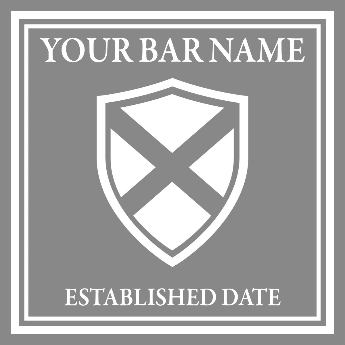 Scotland logo - Frosted window graphics. Bar & Cafe style window Decals