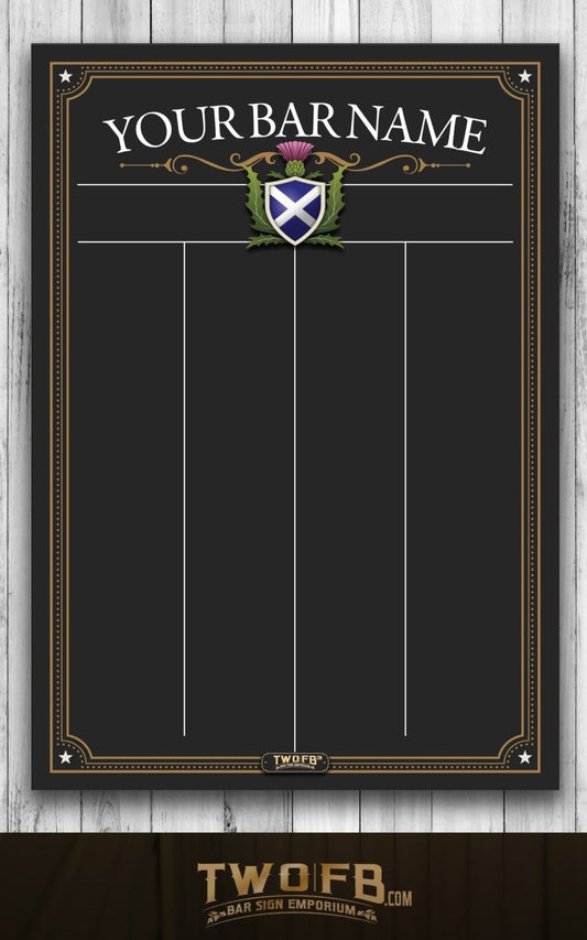 Scottish Official Darts Chalkboard | Darts Tournament Scoreboard | Chalk scoreboard