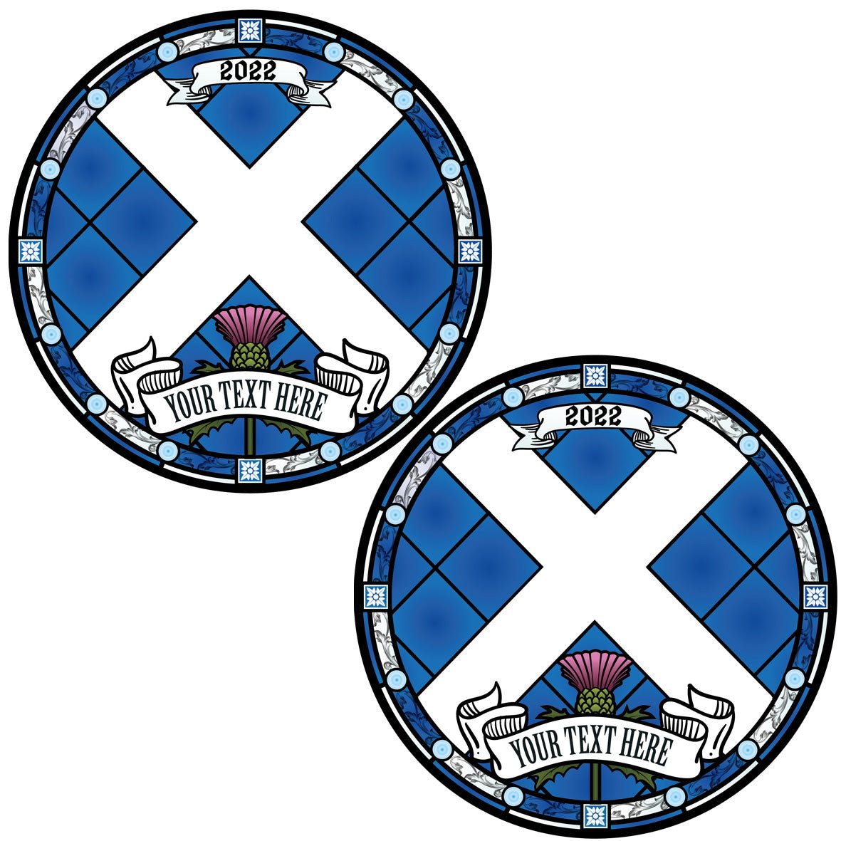Scottish Window Vinyl  | Stained Glass | Custom window decals