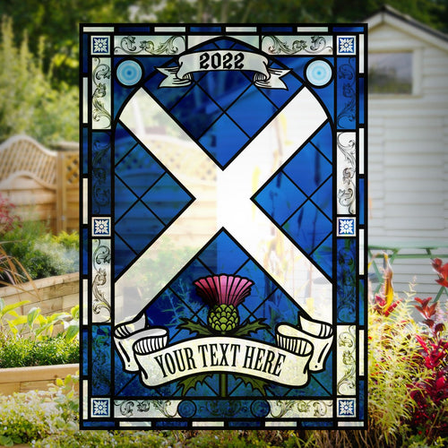 Scottish Window Vinyl  | Stained Glass | Custom window decals