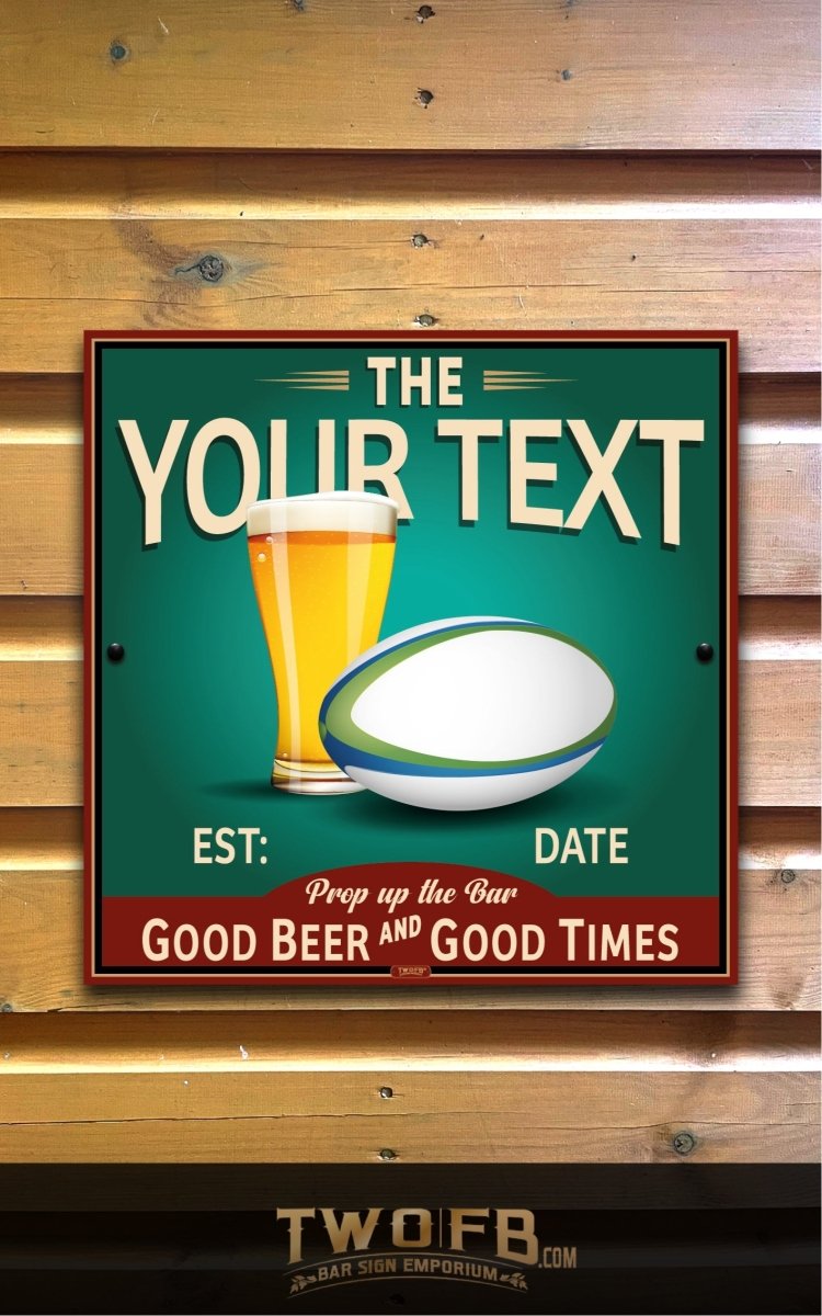 Scrum Inn | Personalised Bar Sign | Rugby Bar sign – Two Fat Blokes Ltd