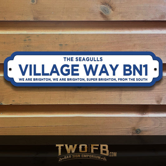Brighton Hove Albion | The Falmer Stadium Road Sign | Vintage Road Sign