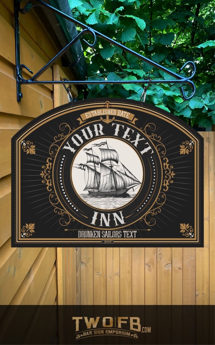 Ship Inn | Personalised Pub Sign | Hanging Pub Sign – Two Fat Blokes Ltd