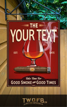 Load image into Gallery viewer, Smoke Inn | Personalised Bar Sign | Cigar Bar Sign
