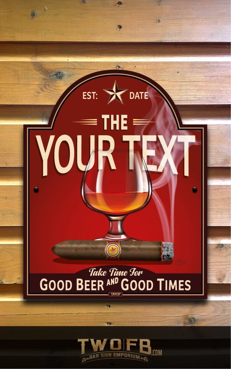 Smoke Inn | Personalised Bar Sign | Cigar Bar Sign