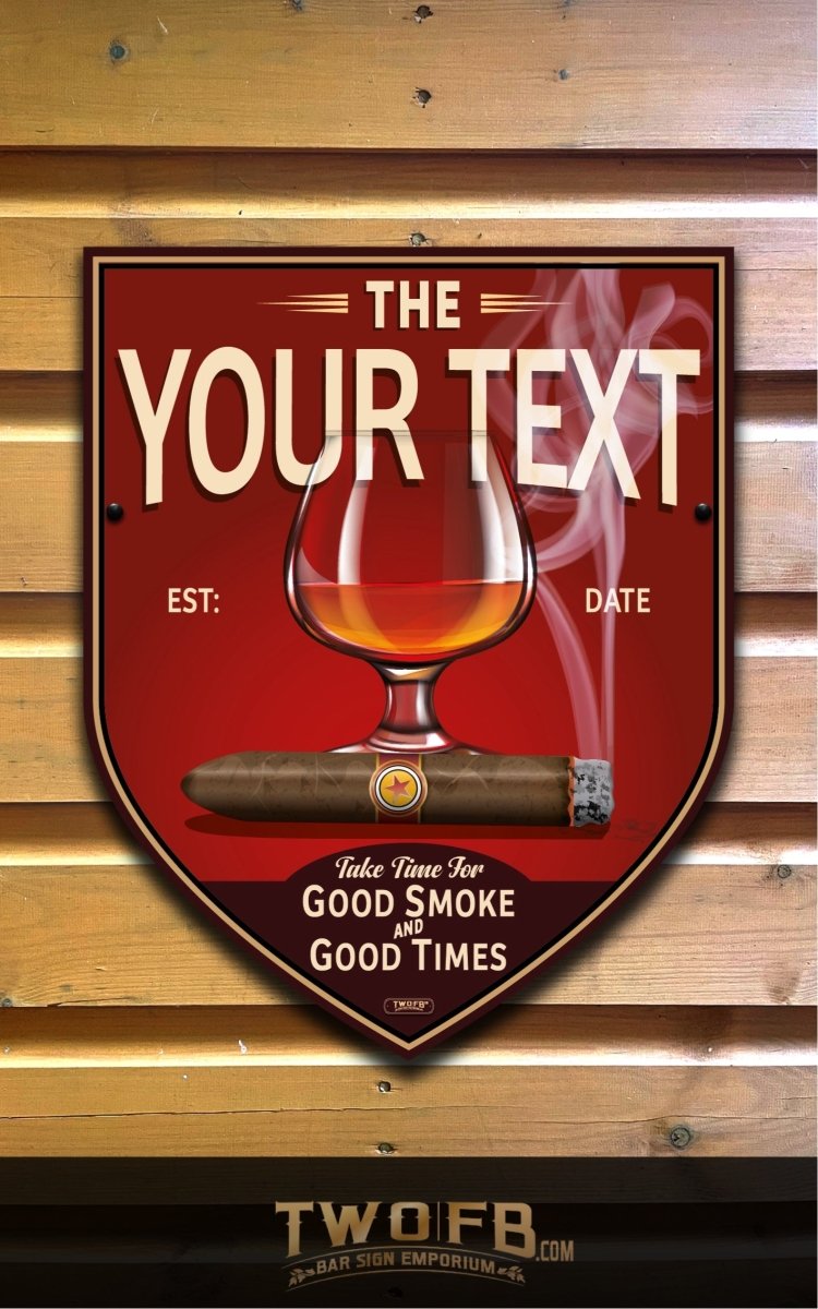 Cigar Bar | Personalised Bar Sign | Bar Signs – Two Fat Blokes Ltd