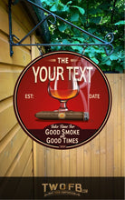 Load image into Gallery viewer, Smoke Inn | Personalised Bar Sign | Cigar Bar Sign
