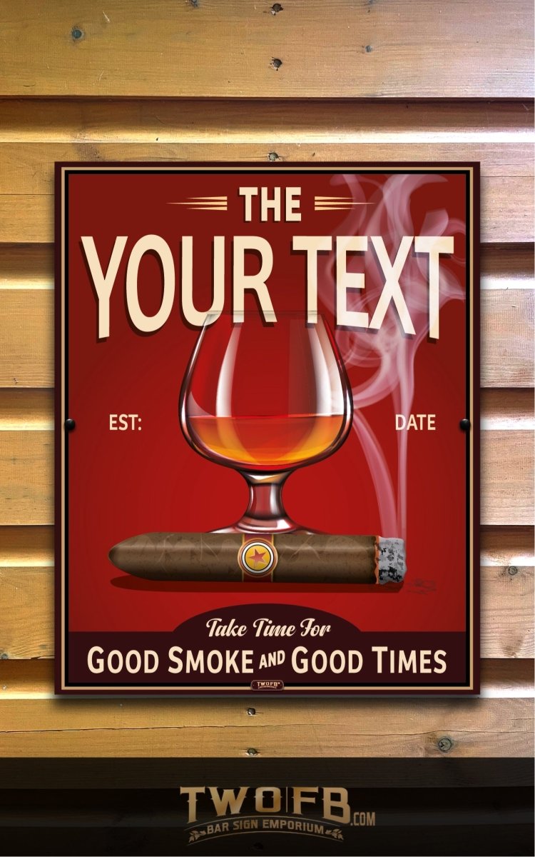 Smoke Inn | Personalised Bar Sign | Cigar Bar Sign