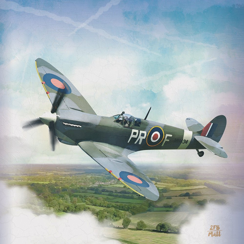 Spitfire artwork on Canvas Custom Signs from Twofb.com signs for bars