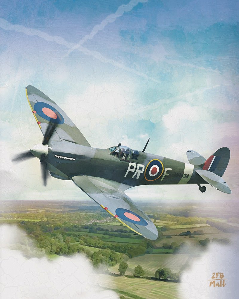 Spitfire artwork on Canvas Custom Signs from Twofb.com signs for bars