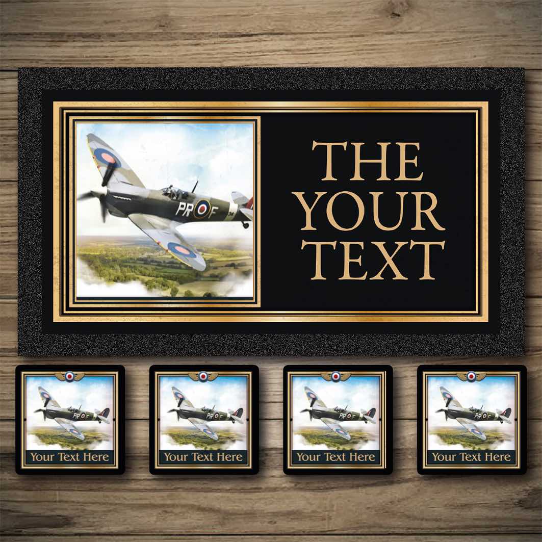 Spitfire Bar runners, spitfire beer mats, Bar coasters