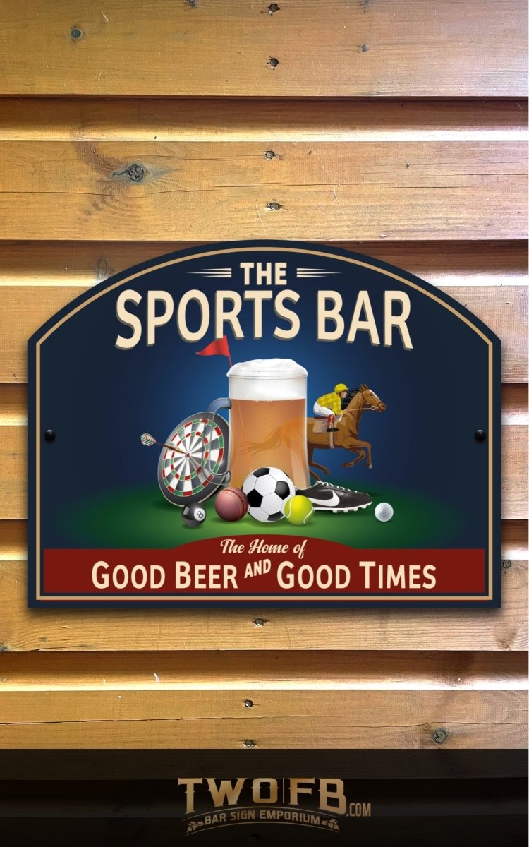 Sports Rd Sign Sports Bar | Personalised Bar Sign | Signs for Sheds – Two Fat Blokes Ltd