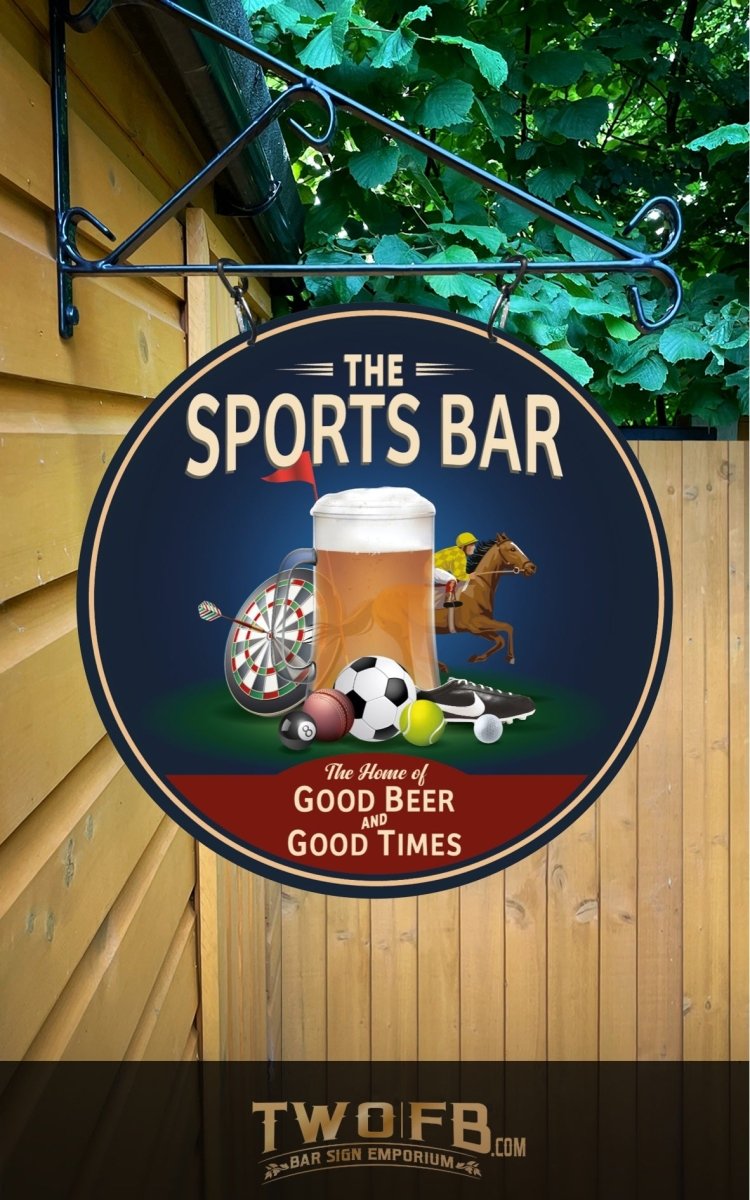 Sports Rd Sign Sports Bar | Personalised Bar Sign | Signs for Sheds – Two Fat Blokes Ltd