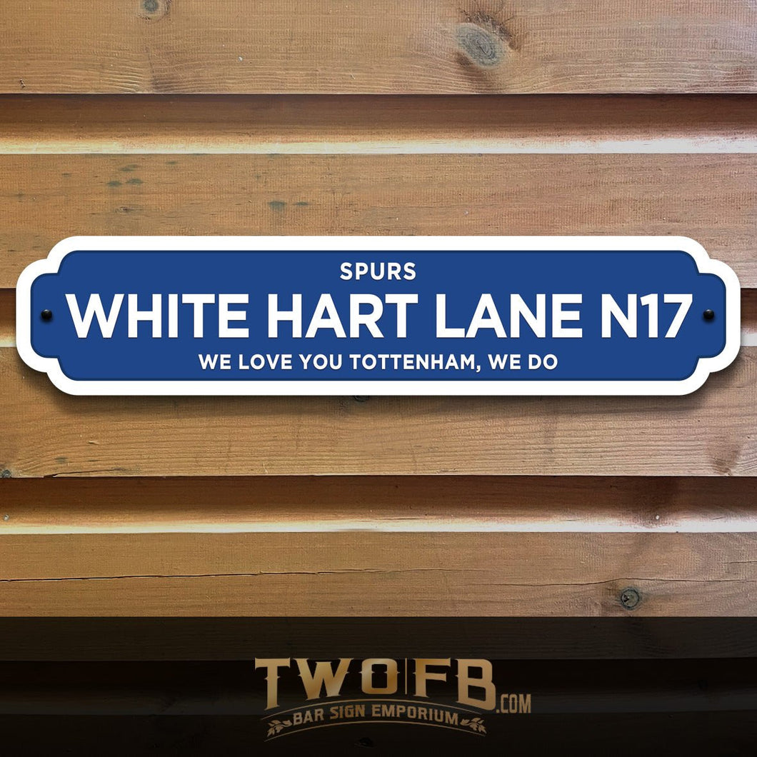 Tottenham Hotspurs | White Hart Lane Road Sign | Vintage Road Sign