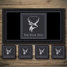Load image into Gallery viewer, Stags Head personalised bar mats, Beer coaster, Bar runner.
