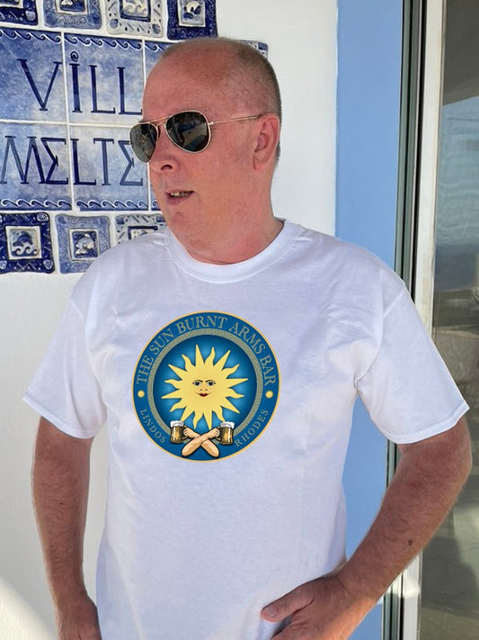 Sunburnt Arms Lindos T-Shirt from Barteez - Unisex
