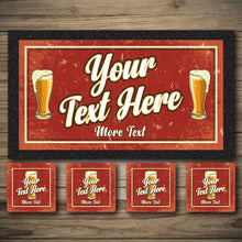 Load image into Gallery viewer, Sup it and see custom bar runners, beer nats, bar coasters, personalised bar runners.
