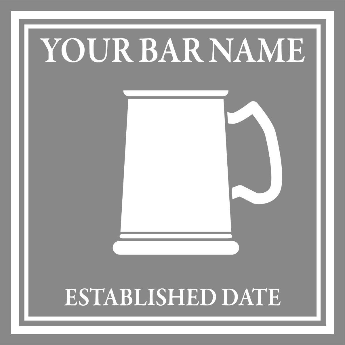 Tankard logo - Frosted window graphics. Bar & Cafe style window Decals