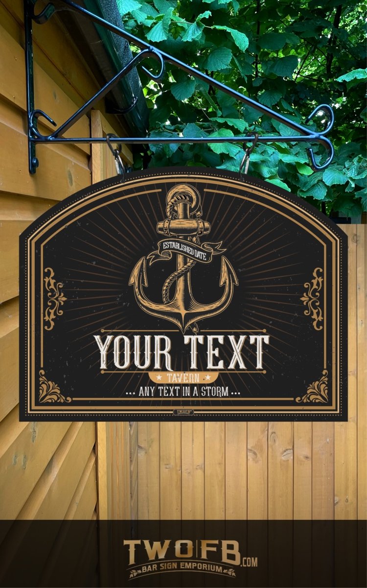 The Anchor Bar Signs | Personalised Pub Sign |Pub Signs – Two Fat ...