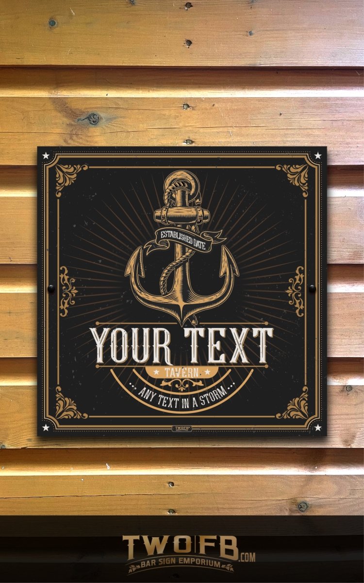 The Anchor Bar Signs | Personalised Pub Sign |Pub Signs – Two Fat ...