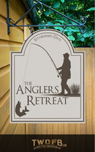 Load image into Gallery viewer, Anglers Retreat | Personalised Bar Sign | Fishing Pub Sign
