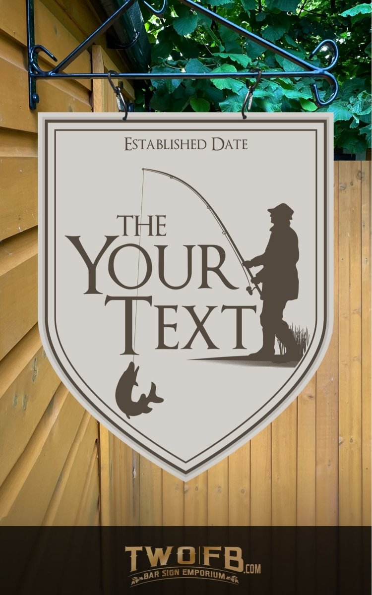 Anglers Retreat | Personalised Pub Sign | Fishing Bar Sign – Two Fat ...
