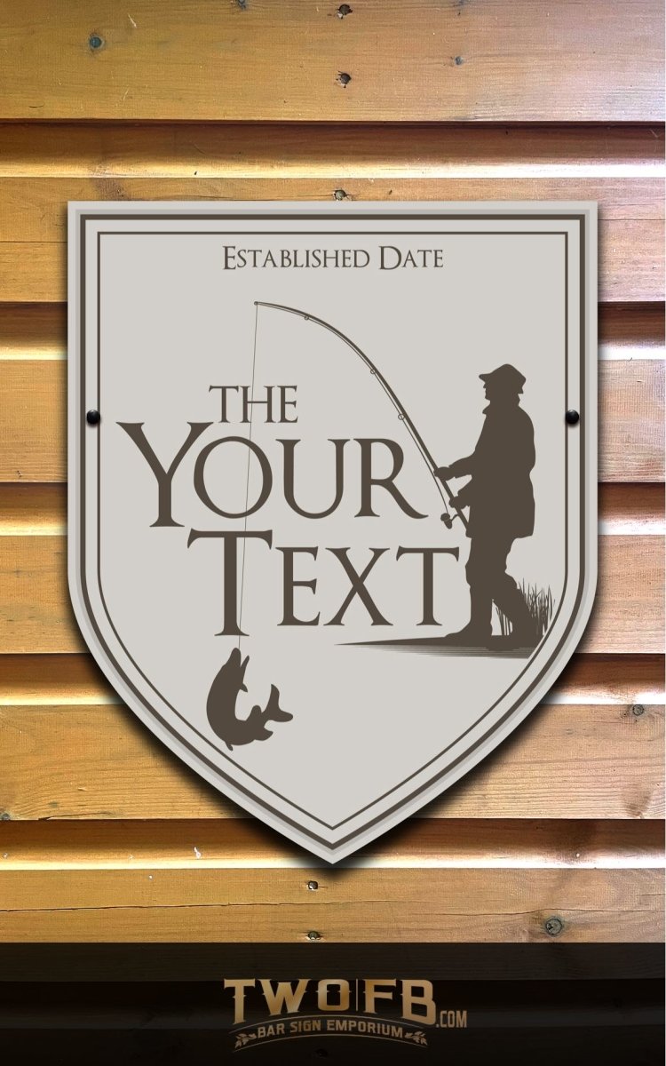 Anglers Retreat | Personalised Pub Sign | Fishing Bar Sign – Two Fat ...