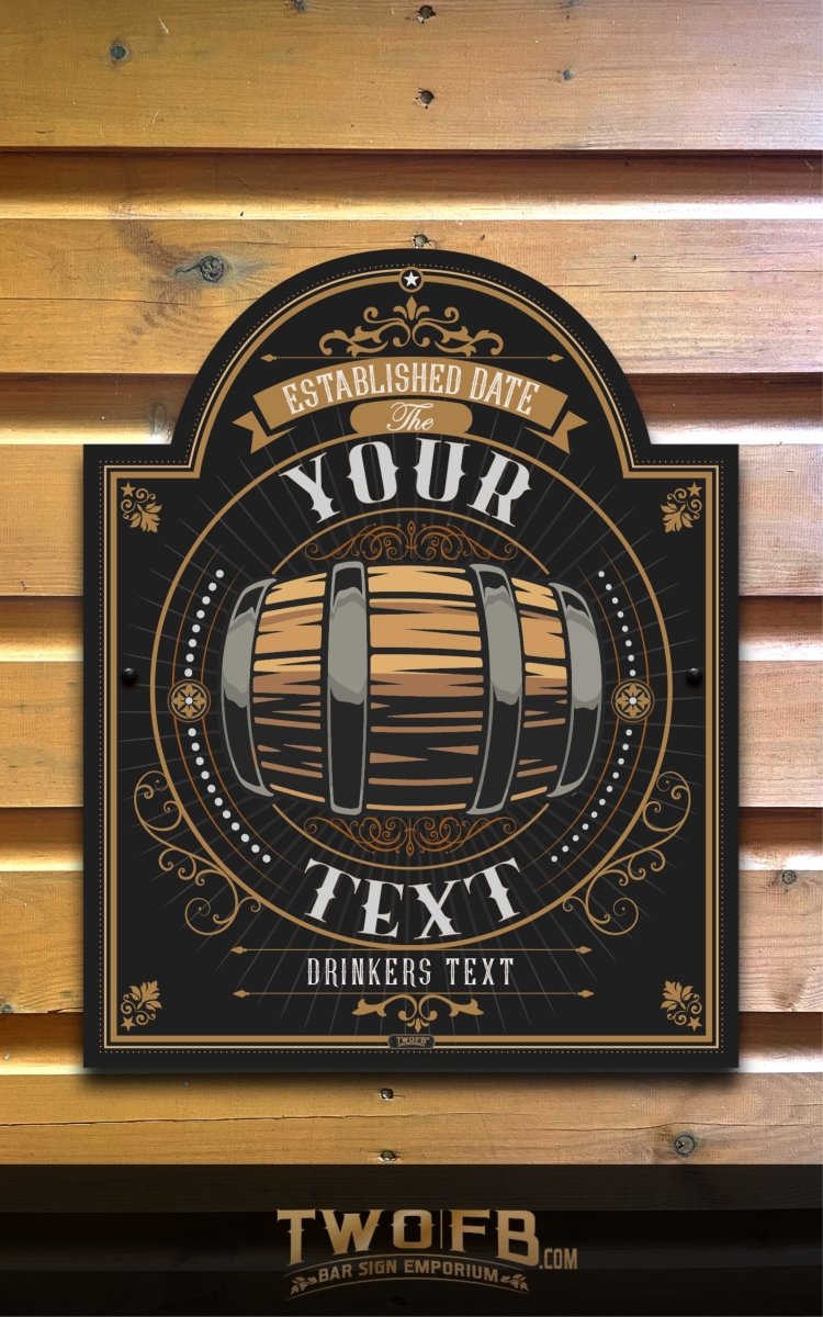 The Barrel Inn | Personalised Pub Sign | Hanging Pub Signs – Two Fat ...