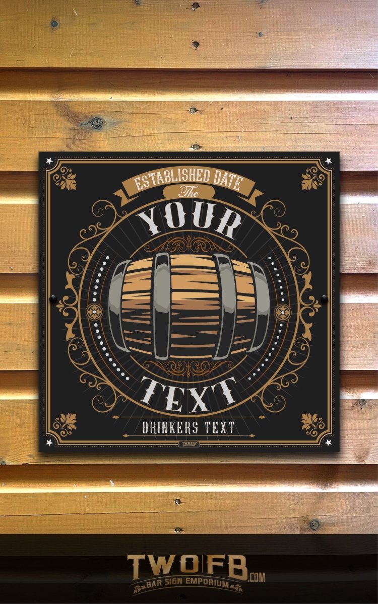 The Barrel Inn | Personalised Pub Sign | Hanging Pub Signs – Two Fat ...