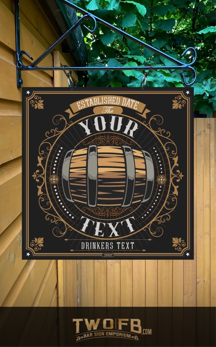 The Barrel Inn | Personalised Pub Sign | Hanging Pub Signs – Two Fat ...