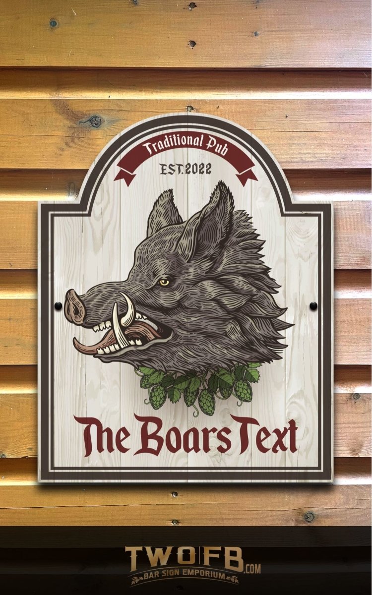 The Boars Head Personalised Bar Sign Custom Signs from Twofb.com signs for bars