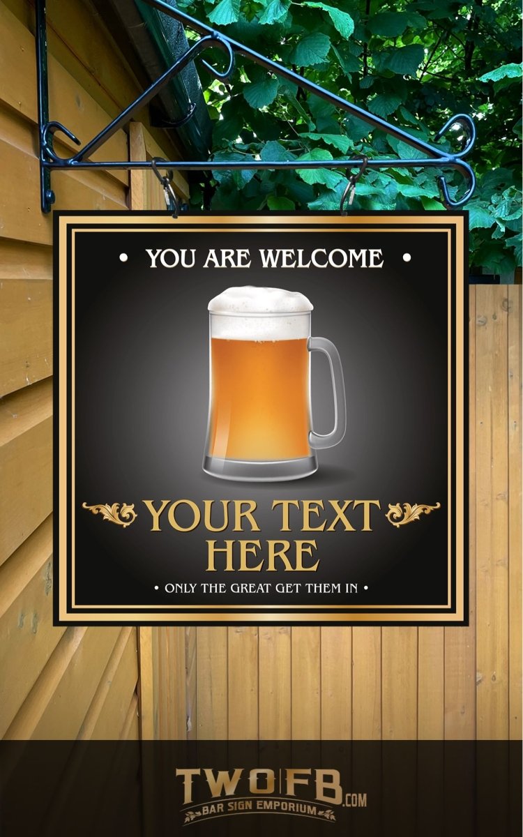 The Brave Boozer Personalised Bar Sign Custom Signs from Twofb.com Hanging pub sign