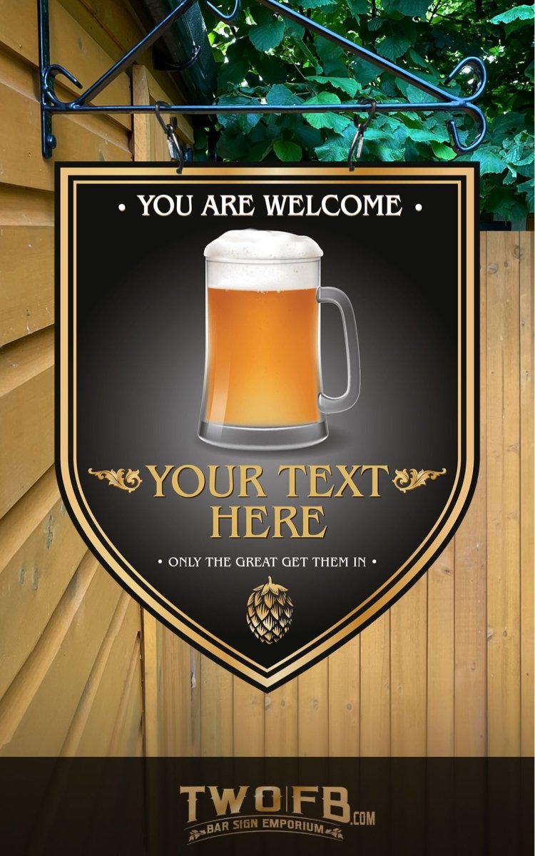 The Brave Boozer Personalised Bar Sign Custom Signs from Twofb.com Pub signage