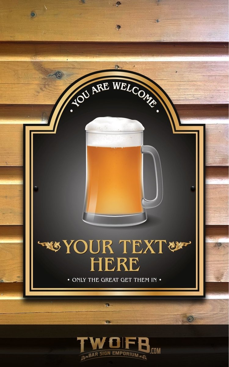 The Brave Boozer Personalised Bar Sign Custom Signs from Twofb.com Home bar signs