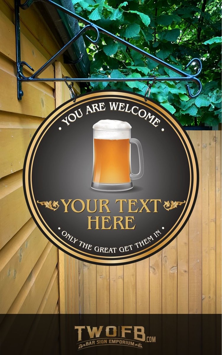 The Brave Boozer Personalised Bar Sign Custom Signs from Twofb.com Replica pub signs