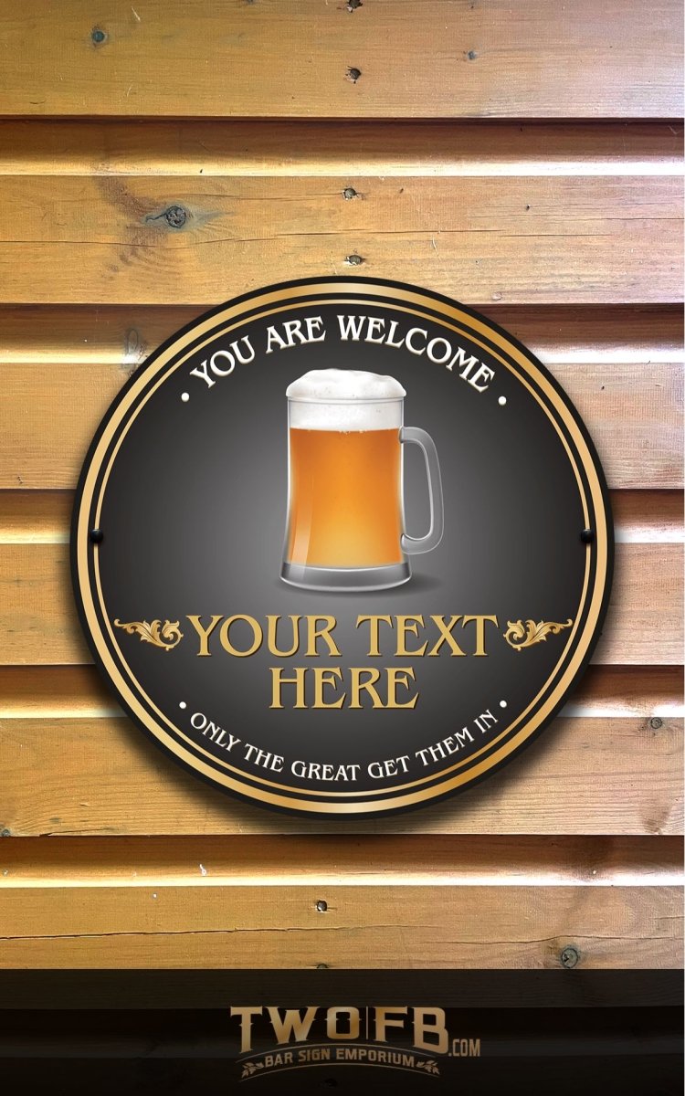 The Brave Boozer Personalised Bar Sign Custom Signs from Twofb.com Pub sign designs