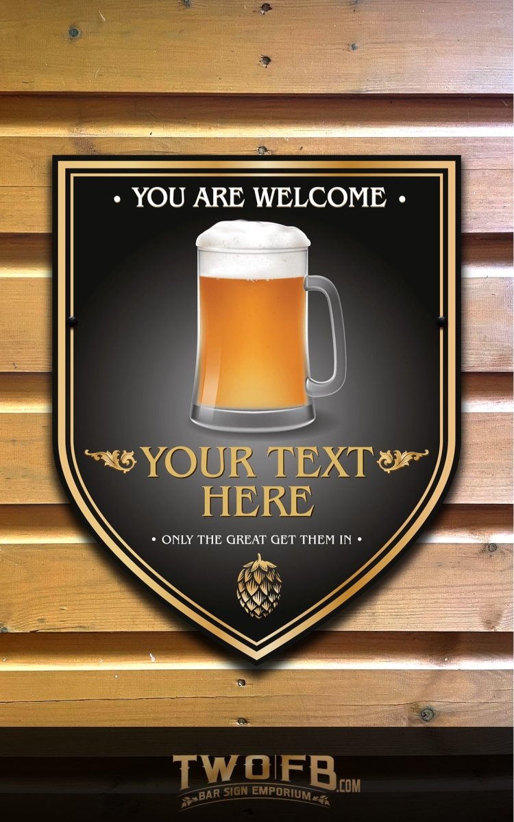 The Brave Boozer Personalised Bar Sign Custom Signs from Twofb.com Home bar signs UK