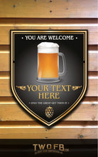 Load image into Gallery viewer, The Brave Boozer Personalised Bar Sign Custom Signs from Twofb.com Home bar signs UK
