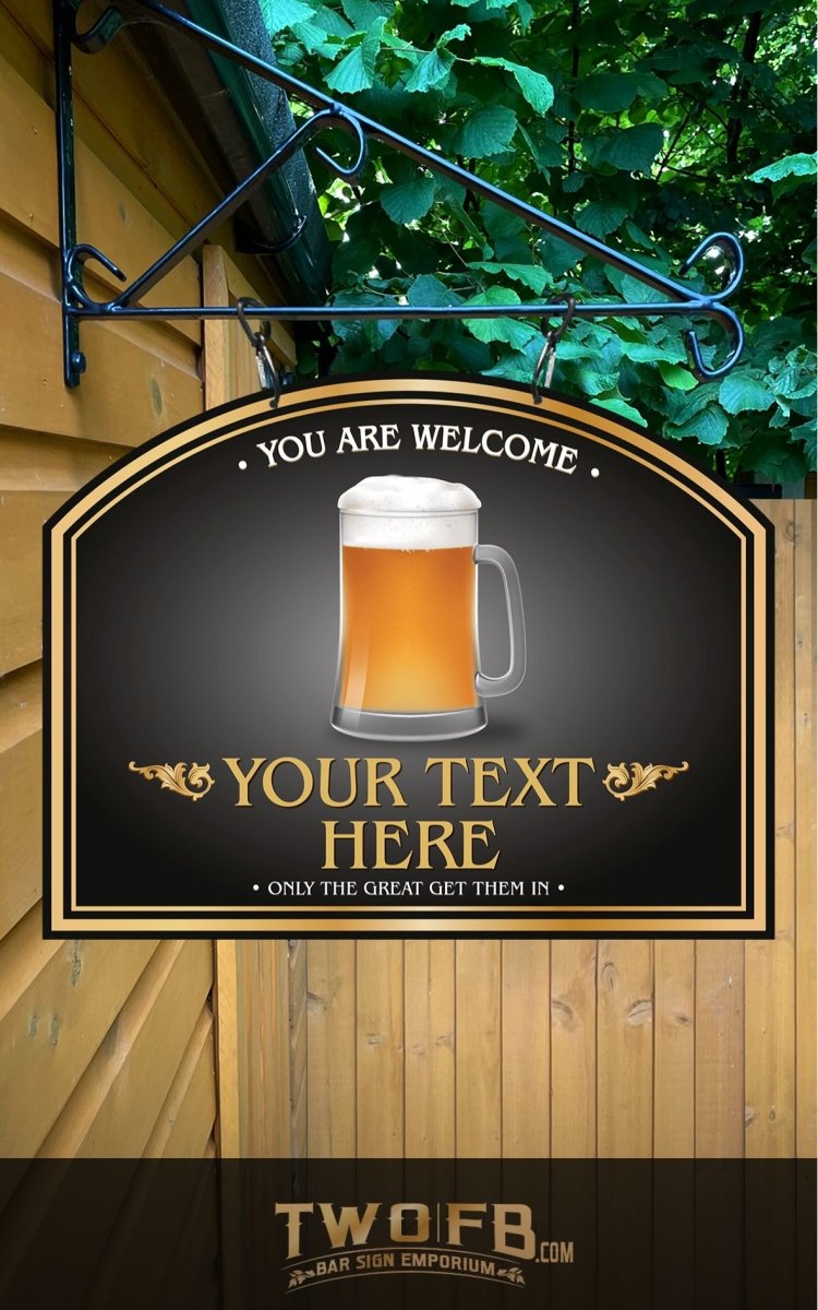 The Brave Boozer Personalised Bar Sign Custom Signs from Twofb.com  Custom Bar signs