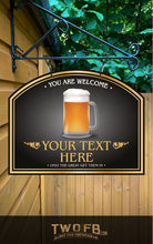 Load image into Gallery viewer, The Brave Boozer Personalised Bar Sign Custom Signs from Twofb.com  Custom Bar signs
